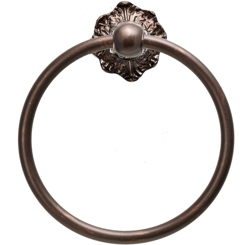 Acanthus full swing towel smooth ring Renaissance style in Antique Brass, Oil Rubbed Bronze