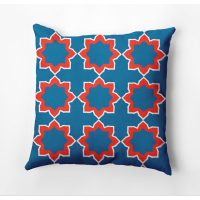 Happy Hippy Geometric Outdoor Reversible Throw Pillow