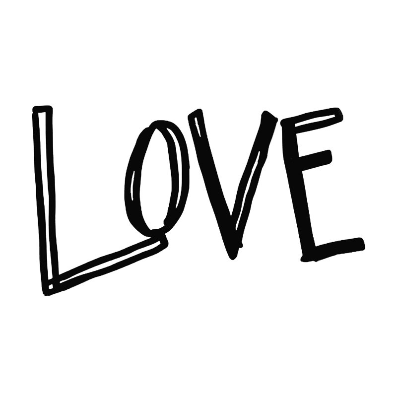 " Love ", 24" H x 36" W  