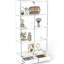 Armoire blanche à 2 portes avec assemblage rapide, DEL à 13 couleurs et 4 tablettes pour un rangement élégant et moderne-411831354