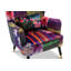 Upholstered Accent Chair with Footstool-1815216769