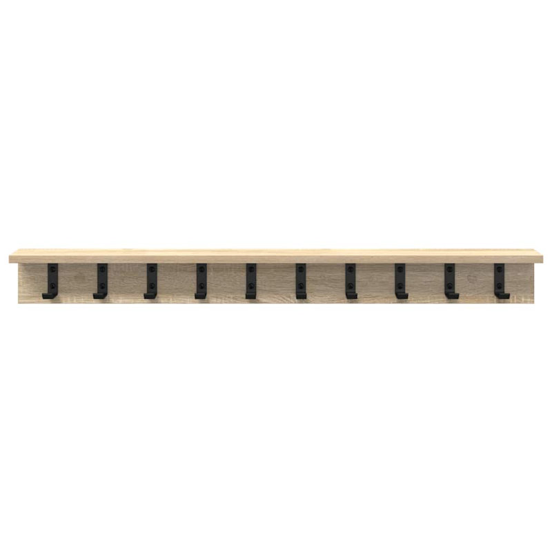 Wall-Mounted Coat Rack 100 X 10.5 X 10.5 Cm, Sonoma Oak