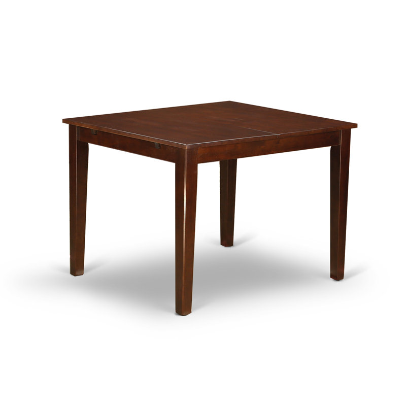 5 Piece Modern Dining Table Set Includes a Rectangle Wooden Table with Butterfly Leaf and 4 Dining Room Chairs, Mahogany