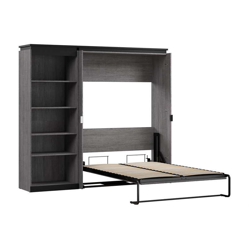 Dallanara Storage Murphy Bed, Bark Gray
