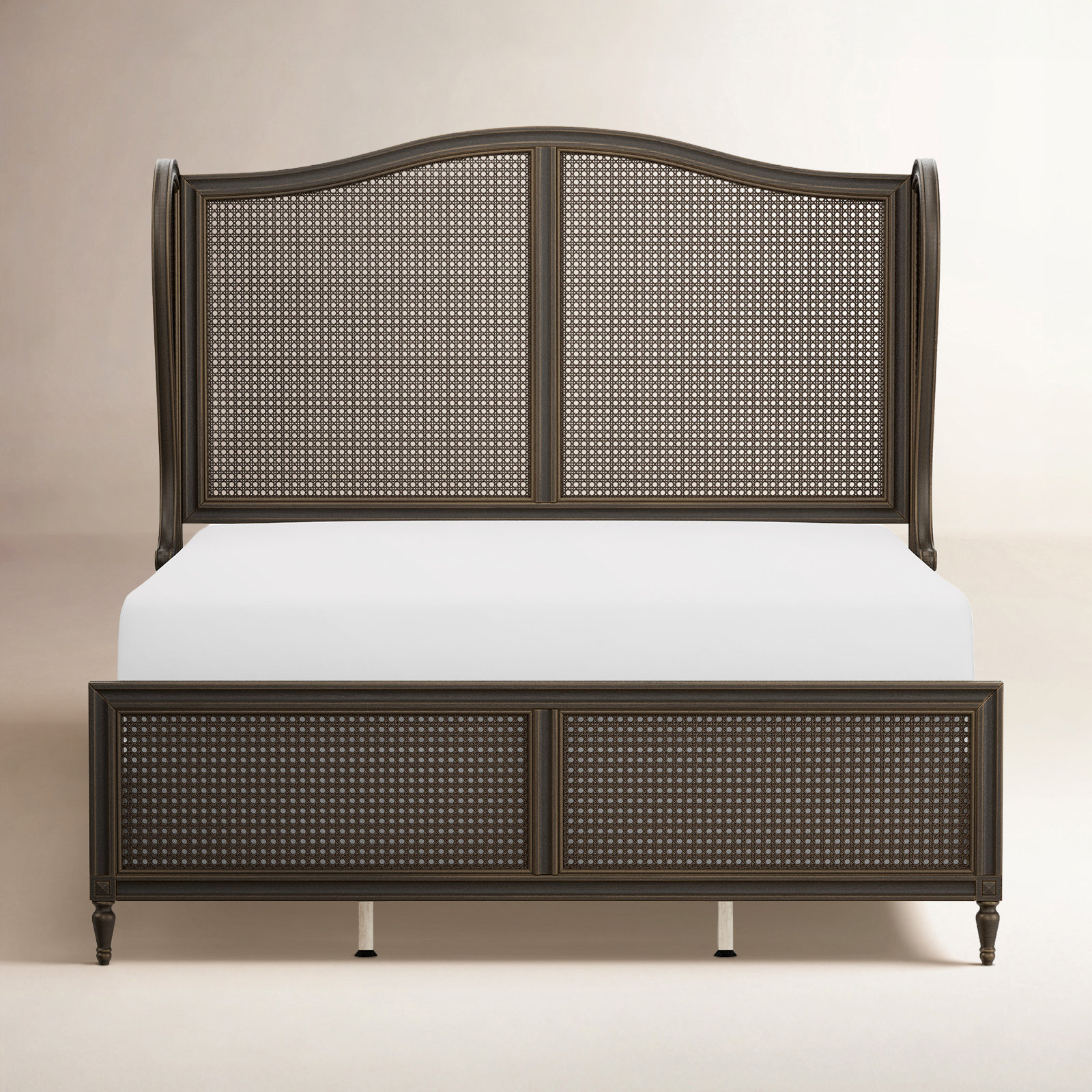 Gia Wingback Bed, Queen, Oiled Bronze