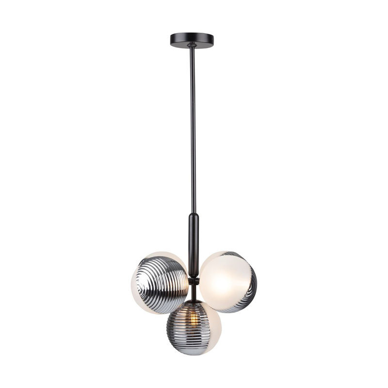 Luminaire suspendu 5 lumières Risto - noir