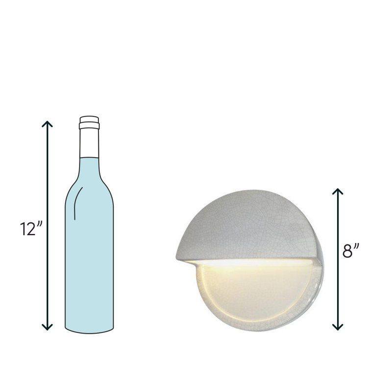 Applique murale 1 lumière DEL Caeli, Blanc mat avec intérieur or champagne