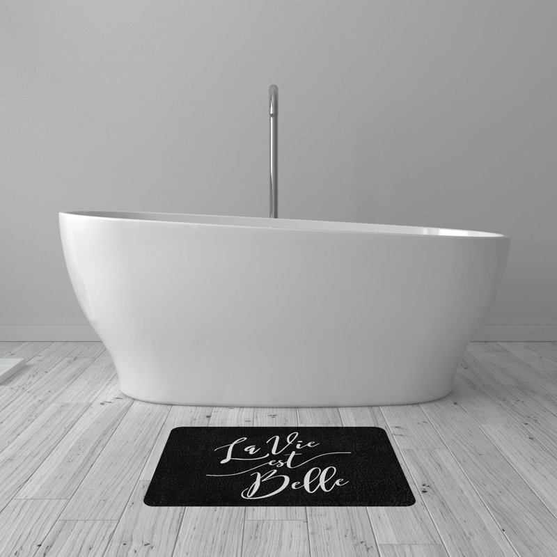 Tapis pour salle de bain Fairwood, Noir