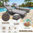 Outdoor Chaise Lounge Set of 2, Weather-Resistant PE Rattan Recliners with 5 Adjustable Positions, Wheels, Armrests, Cushions & Pillows, Collapsible for Poolside, Deck-1780195916