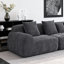 Canapé modulaire surdimensionné en L en velours courbé Nimbus-127381339