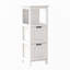 Armoire de salle de bain avec 2 tiroirs et 1 tablette de rangement