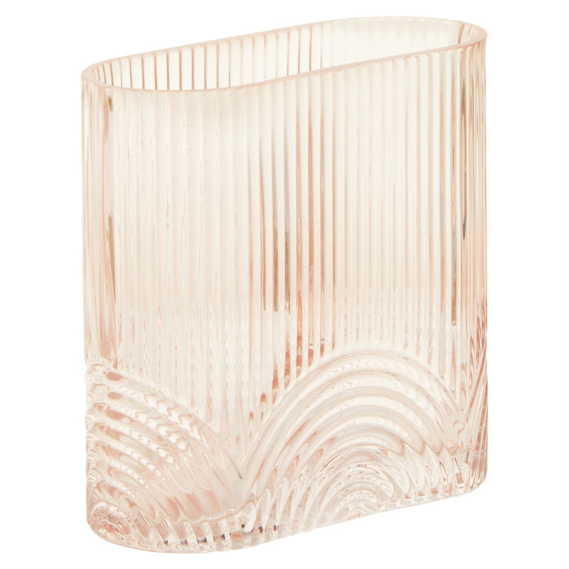 Chronister Handmade Glass Table Vase, 14cm H x 14cm W x 7cm D