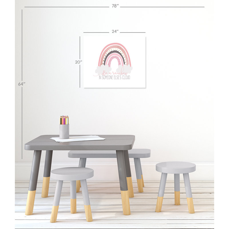 Être un arc-en-ciel, H 20 po x l 24 po x P 1 po, Papier