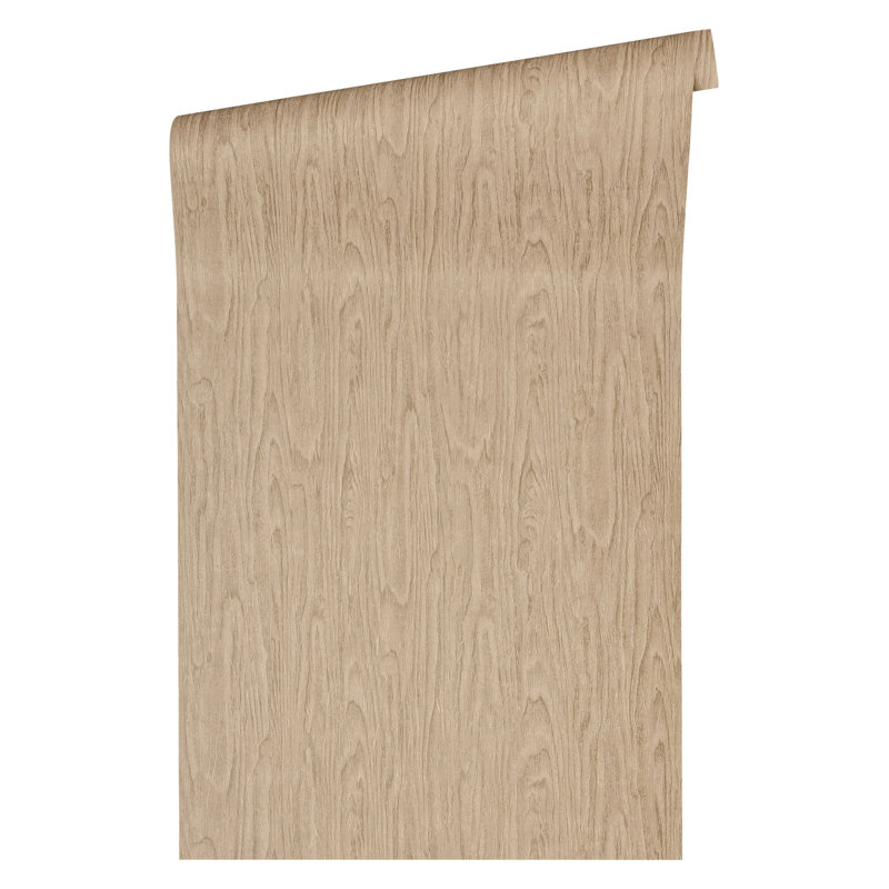 Averie 10.05m x 70cm Matte Wallpaper Roll, Cream/Brown