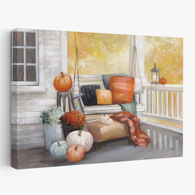Porche d'octril - décoration automne récolte d'art d'Halloween, H 32 po x l 48 po