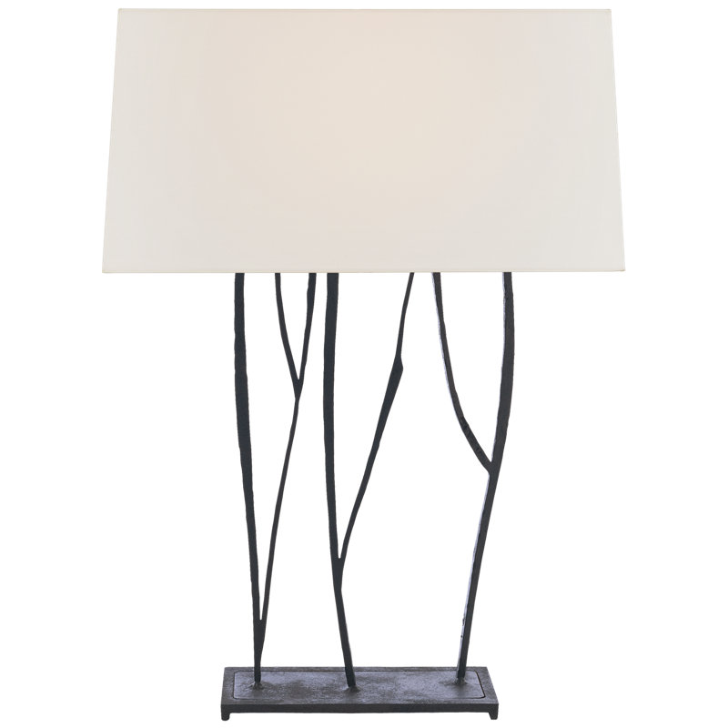 Ian K. Fowler Aspen Console Lamp, Blackened Rust, Fabric