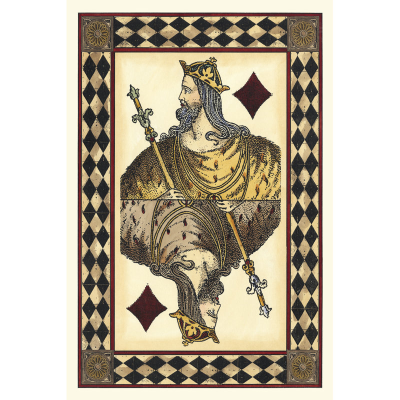 Harlequin Cards II - Wrapped Canvas Print, 30cm H x 20cm W 