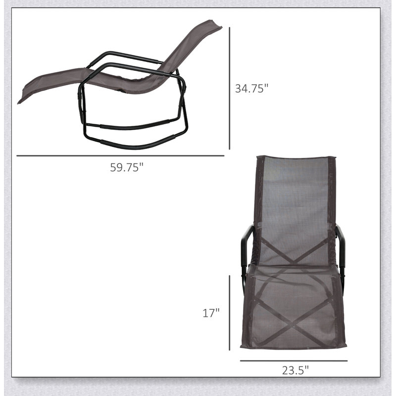 Chaise longue à bascule à bascule, chaise longue à bascule pour bronzer, bronzage au soleil, pliable, portable d'extérieur