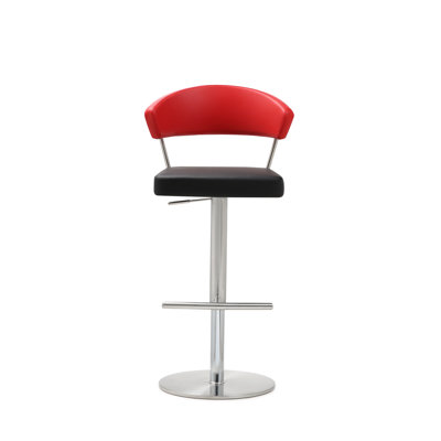 Oksen Swivel Upholstered Adjustable Height Counter Stool with Metal Frame