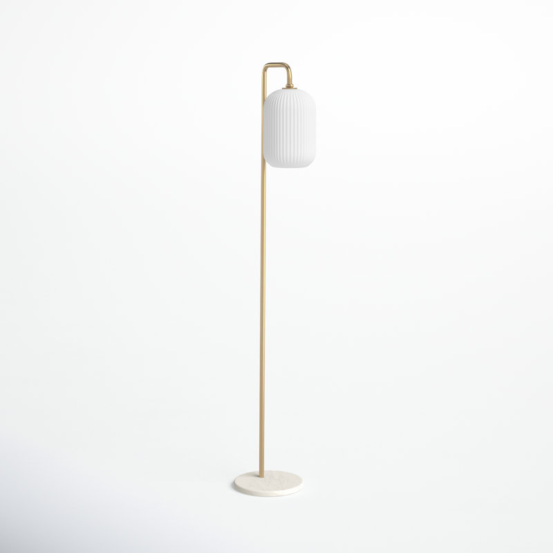 Dyson 60'' Gold/White Arched Floor Lamp
