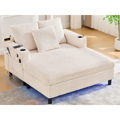 Chaise longue rembourrée 50 po