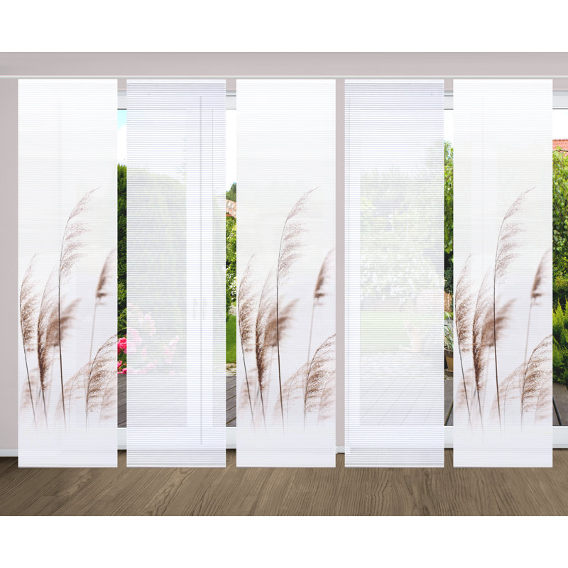 Polyester Semi Sheer Track Insert Sliding Panel