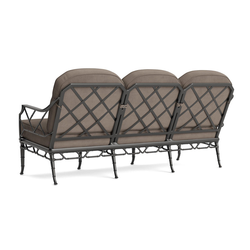 Calcutta Outdoor 3 - Seat Patio Sofa, Fusion Moccasian, Textured Pewter