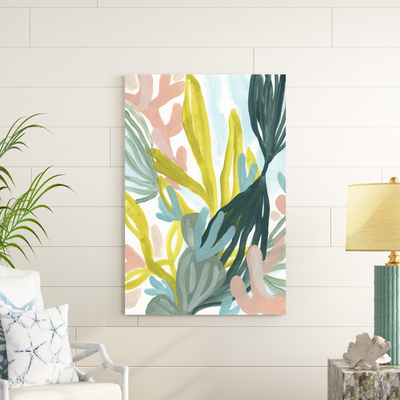«Coral Garden II» par June Erica Vess - peinture sur toile tendue, H 48 po x l 32 po