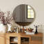 Miroir rond de 80 cm pour le mur, design qui rehausse l'espace, bord lisse, miroir mural convenant à différents motifs d'intérieur, installation sans effort, polyvalence dans plusieurs pièces, matériaux et décor réfléchissant transparent