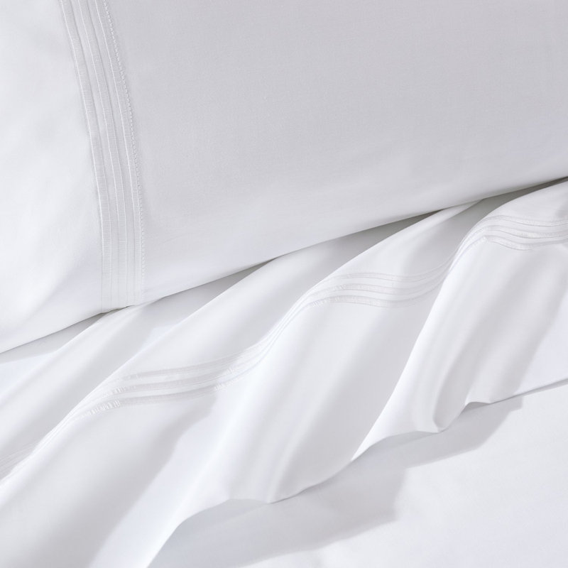 Triple Luxe Sateen Sheet Set , White/Arctic, Queen Sheet Set