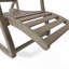 Chaise berçante d'extérieur en bois d'acacia avec repose-pieds rétractable