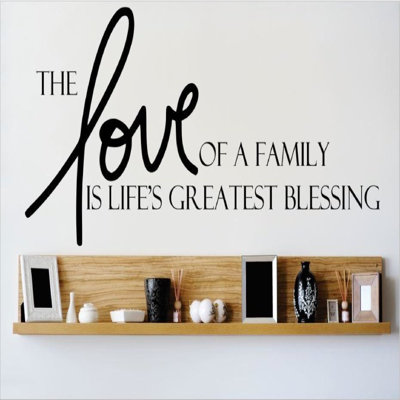 Décalcomanie murale « love of a family is life »