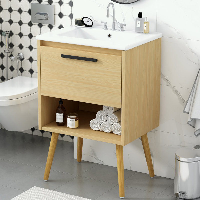 Ensemble de meuble-lavabo avec lavabo et tiroir