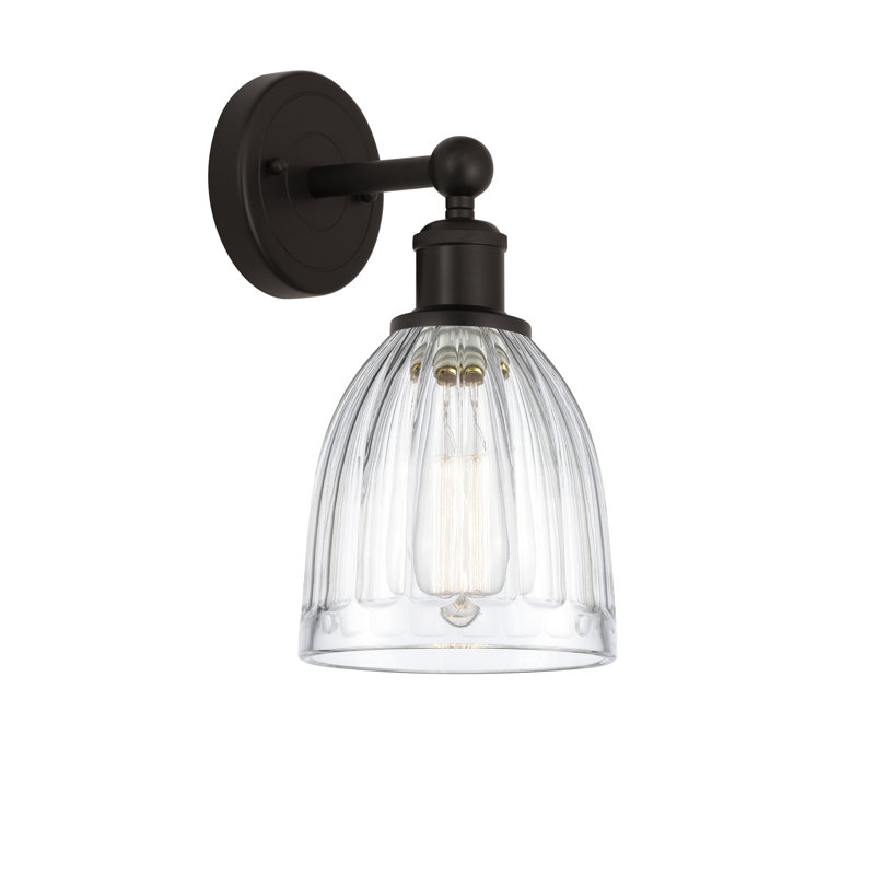 Caroleen Armed Sconce, Clear, Oil Rubbed Bronze