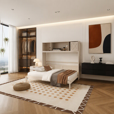 Murphy Bed with Storage Cabinets