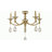 5-Light Satin Brass Chandelier With Crystals-233020219-233020218