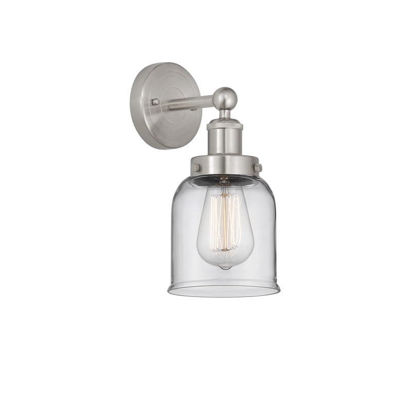 Chesaning Armed Sconce, Clear, Satin Nickel