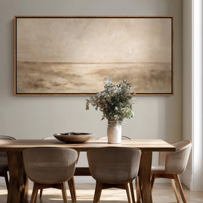 «Minimal Neutral Horizon Landscape» pour impression d'art moderne de salon ou de bureau