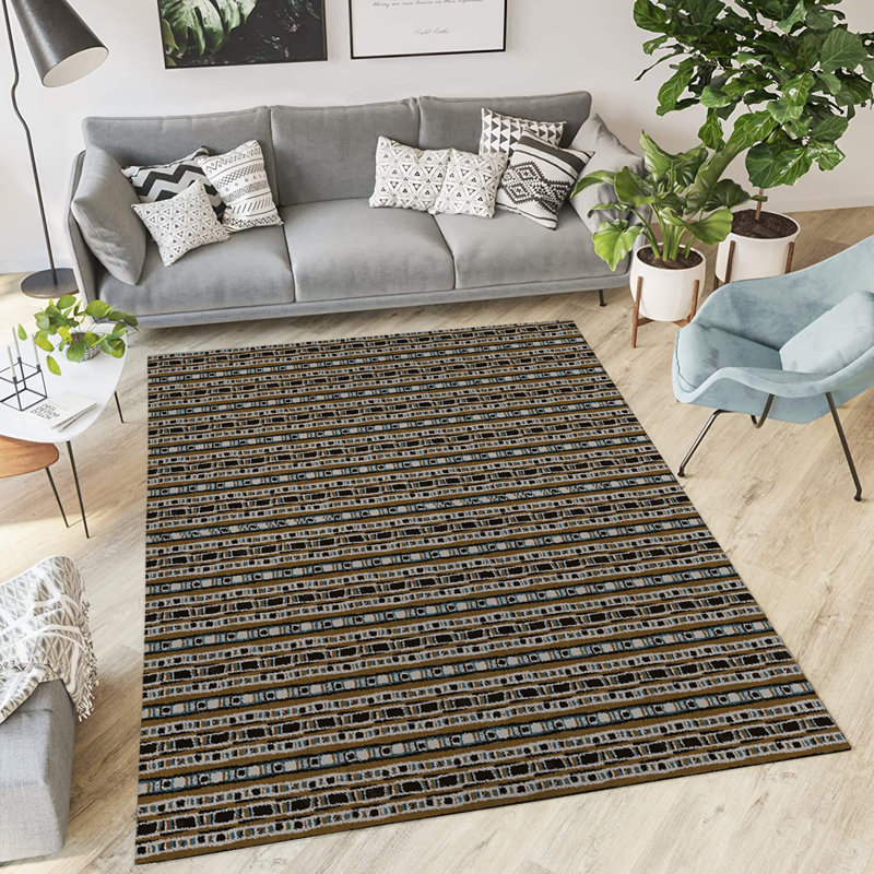 Geometric Indoor / Outdoor Rug, Rectangle 3' x 5'