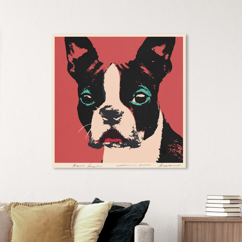 «Doggy Warhol», reproduction d'impression sur toile tendue, H 40 po x l 40 po, Toile tendue