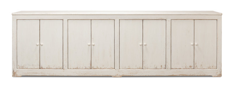 Momeyer 122'' W Solid Wood Sideboard, White/White