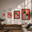 Figures In Coral Light Japandi - Print-918754485-918754483