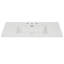 Lavabo en résine 48 po pour meuble-lavabo, lavabo de salle de bain avec 3 trous de robinet, comptoir de meuble-lavabo seulement, blanc éclatant