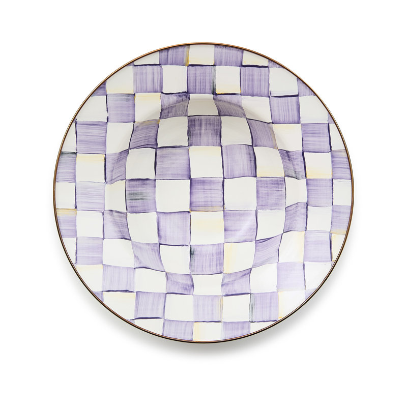 Bol de service à carreaux violet