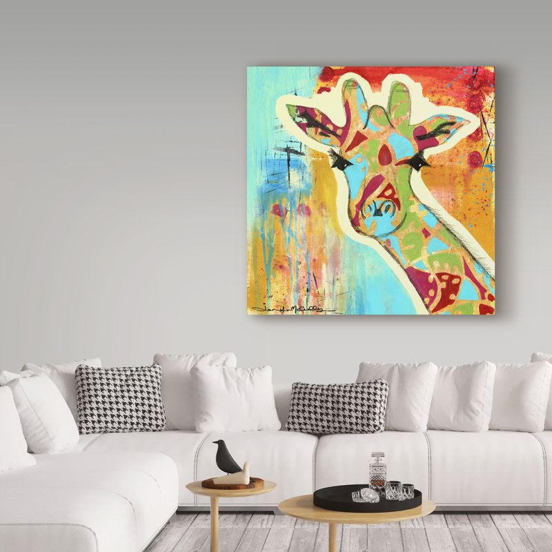 Art sur toile Huso «Calypso the Giraffe», H 18 po x l 18 po x P 2 po
