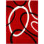 Tapis rouge à motif géométrique-17429897