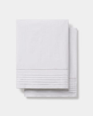 Mason White Cotton Percale Pillowcase Set