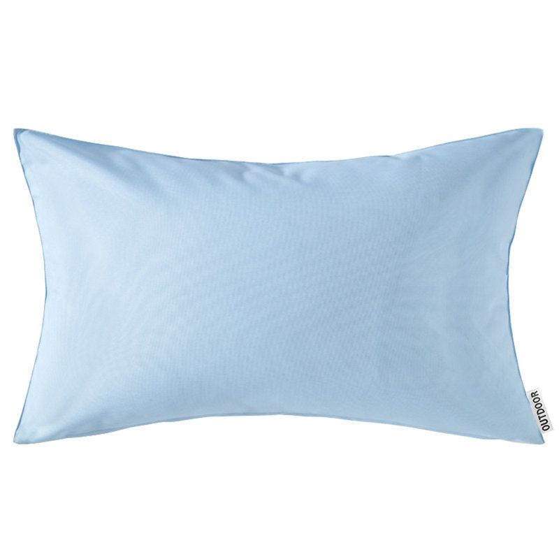 Ensemble de 2 housses de coussin imperméables pour l'extérieur, 20 po x 20 po, Bleu clair, Carré