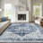 Oriental Inspired Vintage Machine Washable Area Rug with Non-Slip Backing for High Traffic Area, Living Room, Bed Room, Kitchen, Hallway, Entryway Rug-1123058131