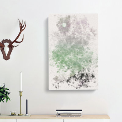 Moon Over The Mountain - Wrapped Canvas Painting